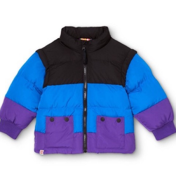 2T Toddler Color Block Puffer Jacket - LEGO Collection x Target Black Bl… - Picture 1 of 9